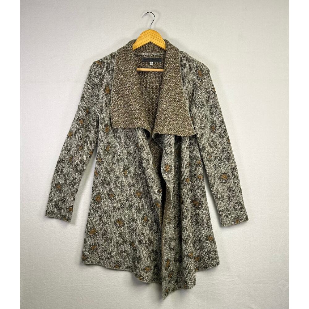 Cupcakes & Cashmere Mel Leopard Cardigan -Size Small Bobo Chic Casual - Picture 2 of 12